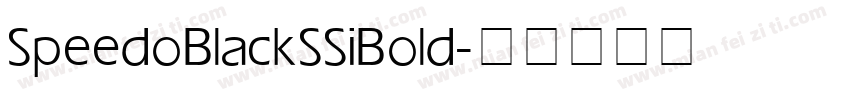 Speedo Black SSi Bold字体转换